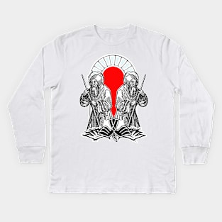 Hermit monk on spiritual quest Kids Long Sleeve T-Shirt